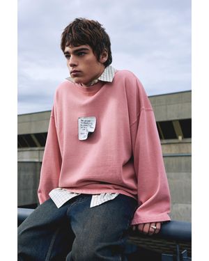 Pull&Bear Baggy Stwd Jogger Bermuda Shorts - Pink