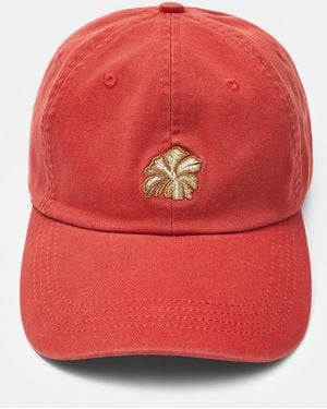 Pull&Bear Embroidered Hibiscus Flower Cap
