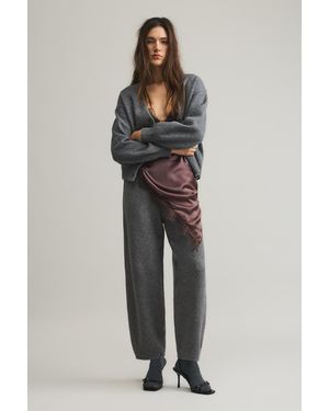 Pull&Bear Knit Barrel Trousers - Multicolour