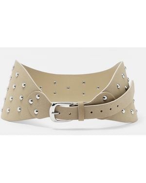 Pull&Bear Nietengürtel - Natur