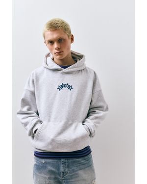 Pull&Bear Stwd Boxy Hoodie - Black