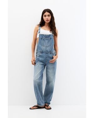 Pull&Bear Denim Dungarees - Blue