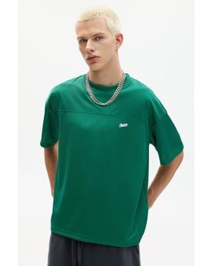 Pull&Bear Stwd Mesh T-Shirt - Green