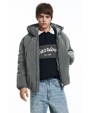 Pull&Bear Steppjacke Mit Schnittdetails - Grau