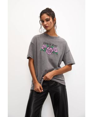 Pull&Bear Guns N’ Roses T-Shirt - Grey