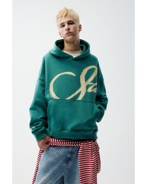 Pull&Bear Stwd Hoodie - Green