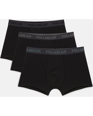 Pull&Bear 3-Pack Of Boxers - Black