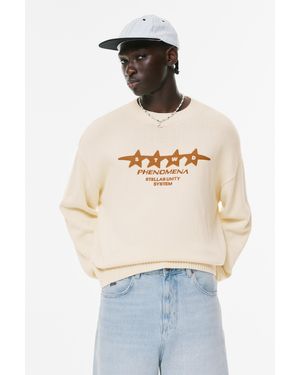 Pull&Bear Graphic Slogan Jumper - Natural