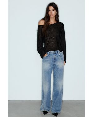 Pull&Bear Studded Straight-Leg Jeans - Blue