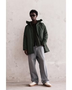 Pull&Bear Long Padded Raincoat - Multicolour