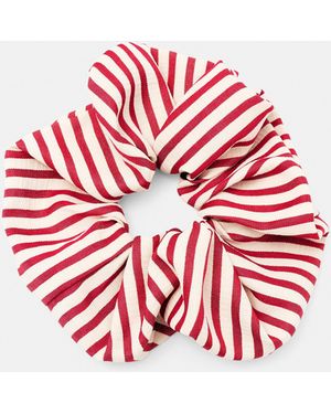 Pull&Bear Striped Scrunchie - Red