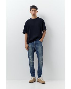 Pull&Bear Skinny-Jeans Mit Rissen - Blau