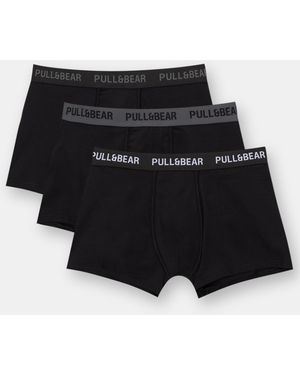 Pull&Bear 3-Pack Of Boxers - Black