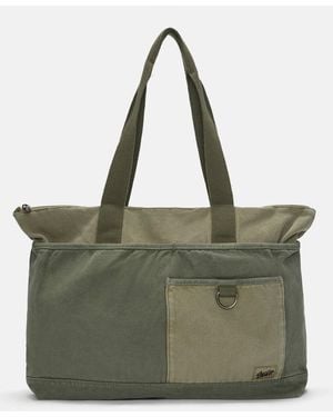 Pull&Bear Stwd Canvas Shopper - Green