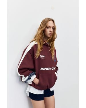 Pull&Bear Stwd Inner City Hoodie - White