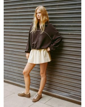 Pull&Bear Casual-Sneaker Aus Leder - Braun