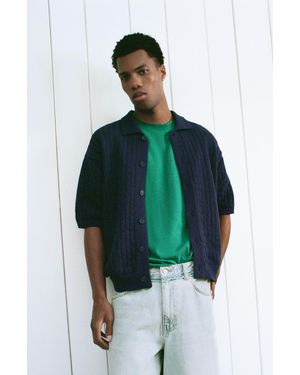 Pull&Bear Cutwork Knit Shirt - White