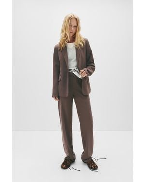 Pull&Bear Basic Blazer - Brown