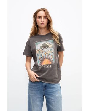 Pull&Bear Short Sleeve Tarot T-Shirt - Multicolour