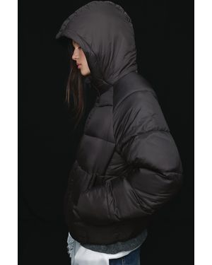 Pull&Bear Puffer Jacket - Black