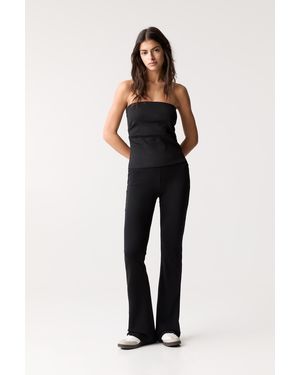 Pull&Bear Flared Tracksuit Joggers - Black
