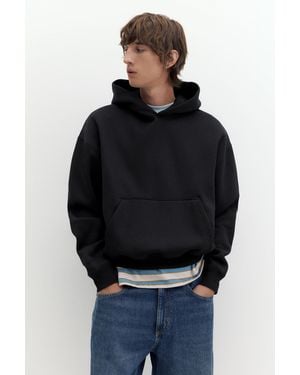 Pull&Bear Stwd Boxy Fit Hoodie - Black