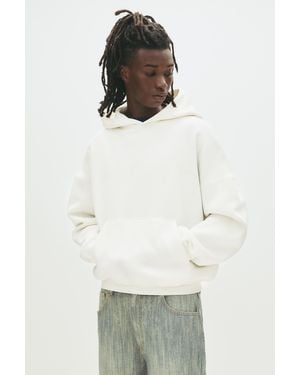 Pull&Bear Stwd Embroidered Hoodie - Natural