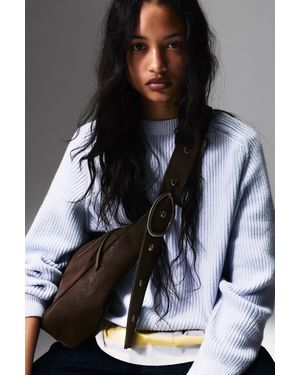 Pull&Bear Buckle Shoulder Bag - Black