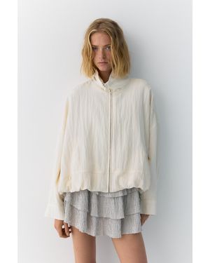 Pull&Bear Balloon Jacket With A High Neck - White