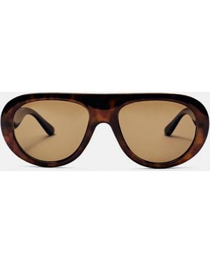Pull&Bear Piloten-Sonnenbrille - Braun