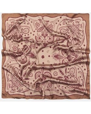 Pull&Bear Satin Floral Print Bandana - Pink