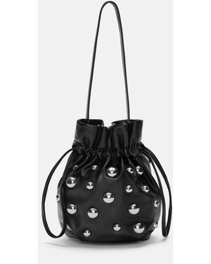 Pull&Bear Studded Bucket Bag - Black