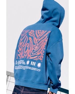 Pull&Bear Hoodie With Zip - Blue