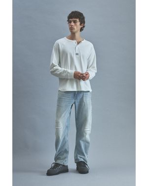 Pull&Bear Low-Rise Baggy Jeans - Blue