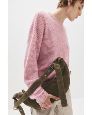 Pull&Bear Canvas Crossbody Bag - Pink