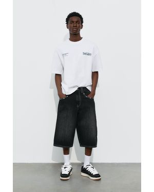 Pull&Bear Stwd Studded Jorts - White