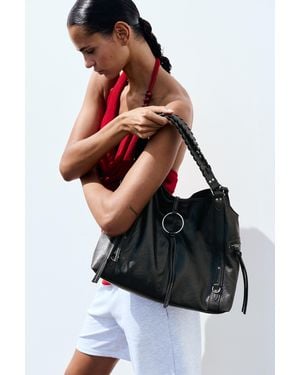 Pull&Bear Ring Shopper Bag - Black