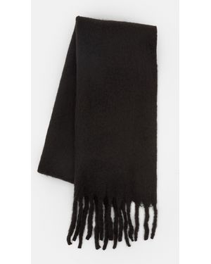 Pull&Bear Maxi Mohair-Effect Scarf - Black