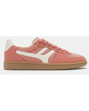 Pull&Bear Retro Canvas Trainers - Pink