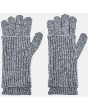 Pull&Bear Fingerlose Handschuhe Aus Rippstrick - Blau