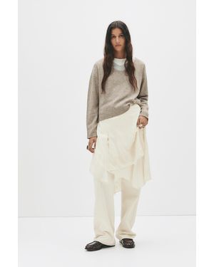 Pull&Bear Feinstrick-Oversize-Pullover - Weiß
