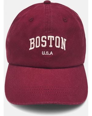 Pull&Bear Boston-Basecap Mit Stickerei - Rot