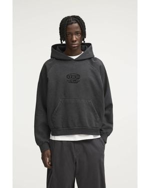 Pull&Bear Washed Hoodie With Stwd Logo - Black