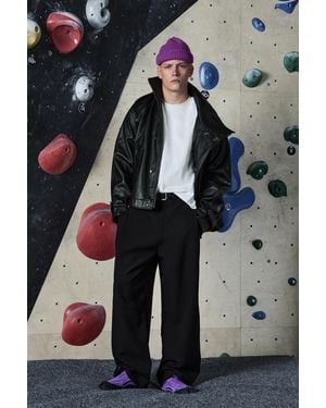 Pull&Bear Often Leather Trainers - Black