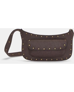 Pull&Bear Studded Belt Bag - Brown