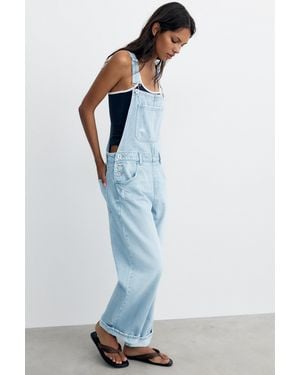Pull&Bear Polka Dot Flat Slider Sandals - Blue