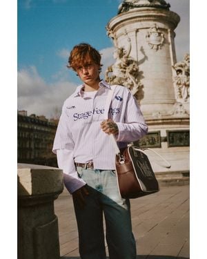 Pull&Bear Double-Sleeve Graphic Shirt - Multicolour