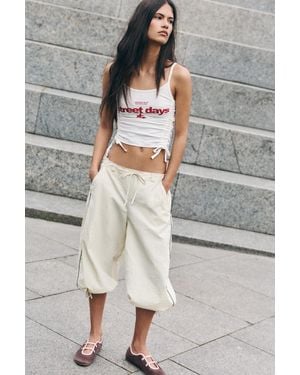 Pull&Bear Technical Sarouel Capris - Grey