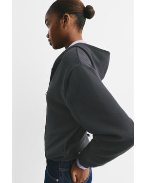 Pull&Bear Balloon Hoodie - Black