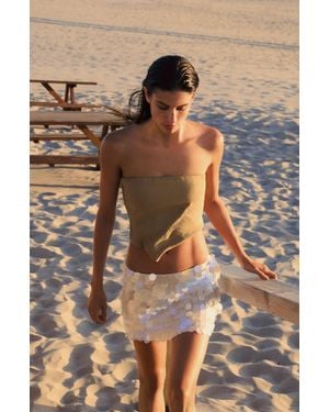 Pull&Bear Sequin Mini Skirt - Brown